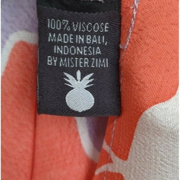 Mister Zimi Purple Floral Hi Low Uneven Hem Midi Sleeveless Womens Dress Size 6 - Picture 7 of 7